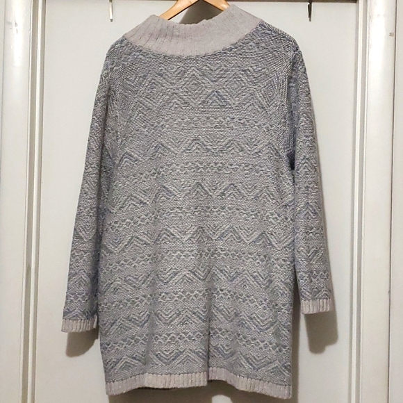 J. Jill Women’s Full Zip Grey Tunic Style Sweater Sz 2X - Picture 5 of 7